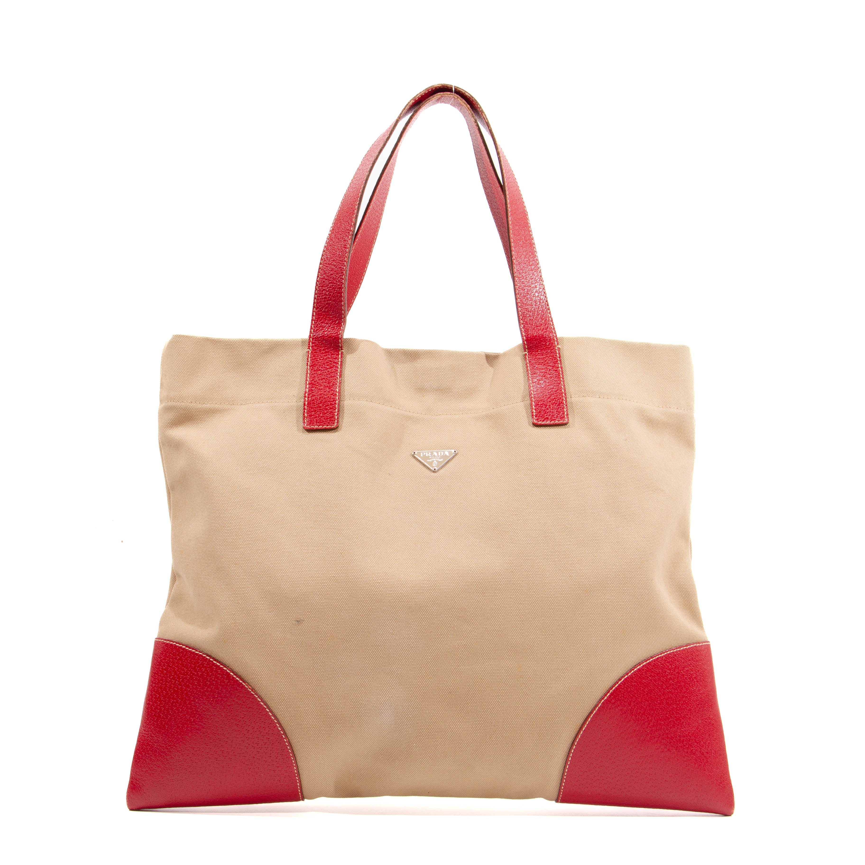 Prada canvas tote hotsell