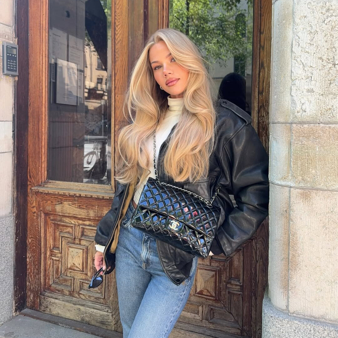 Chanel Medium Classic Flap Red Patent leather