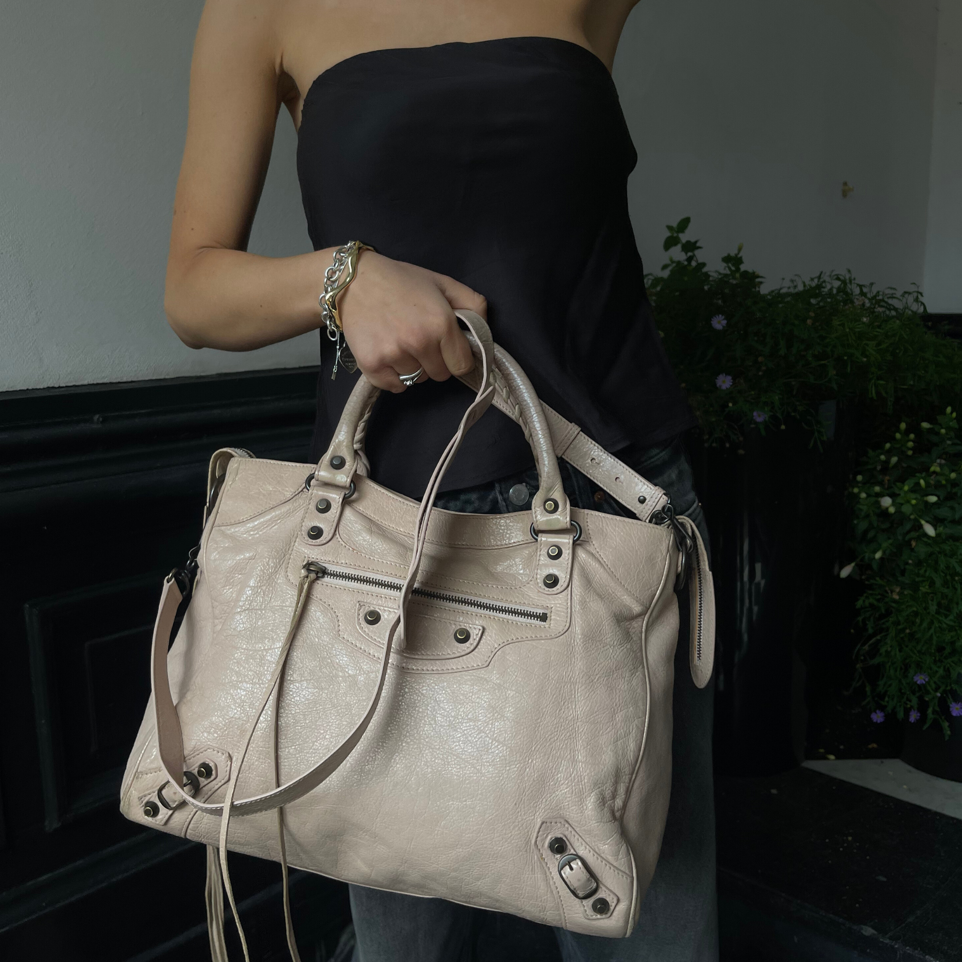 Balenciaga Velo Grey Leather