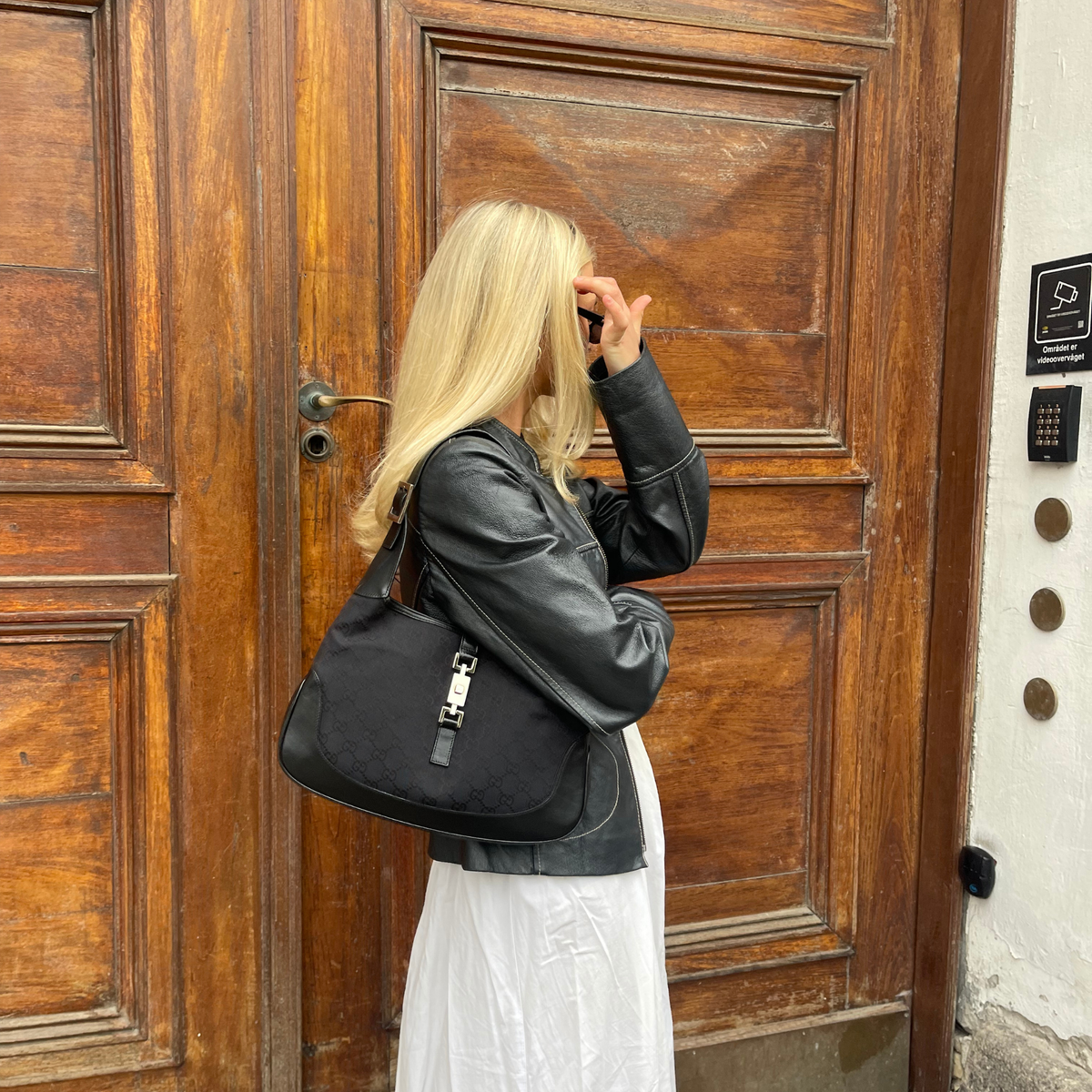 Gucci Large Jackie Black Fabric