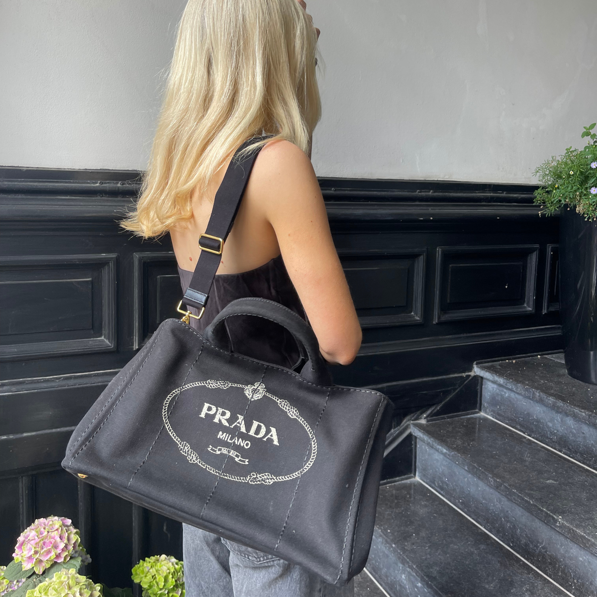 Prada Large Canapa Blue Denim