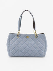 Chanel Shoulder Bag Blue Fabric