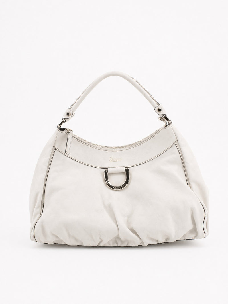 Gucci Abbey D-Ring Large White Leather