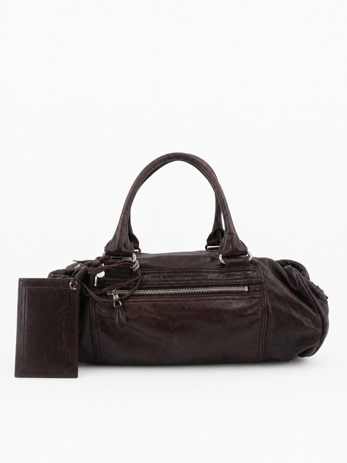 Balenciaga Hand Bag Brown Leather