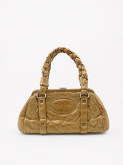 Chanel Shoulder Bag Brown Leather