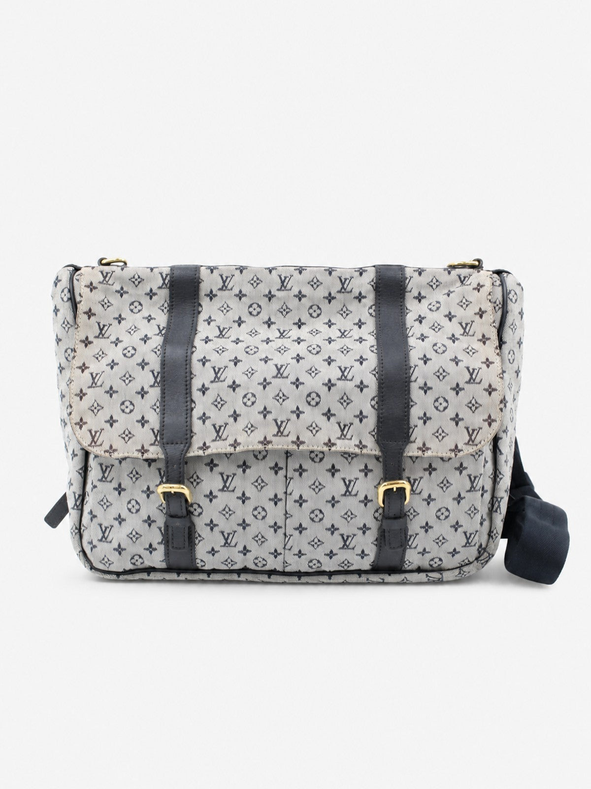 Louis Vuitton Crossbody Bag Blue Fabric