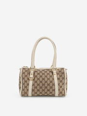 Gucci Abbey D-Ring Boston Brown Canvas