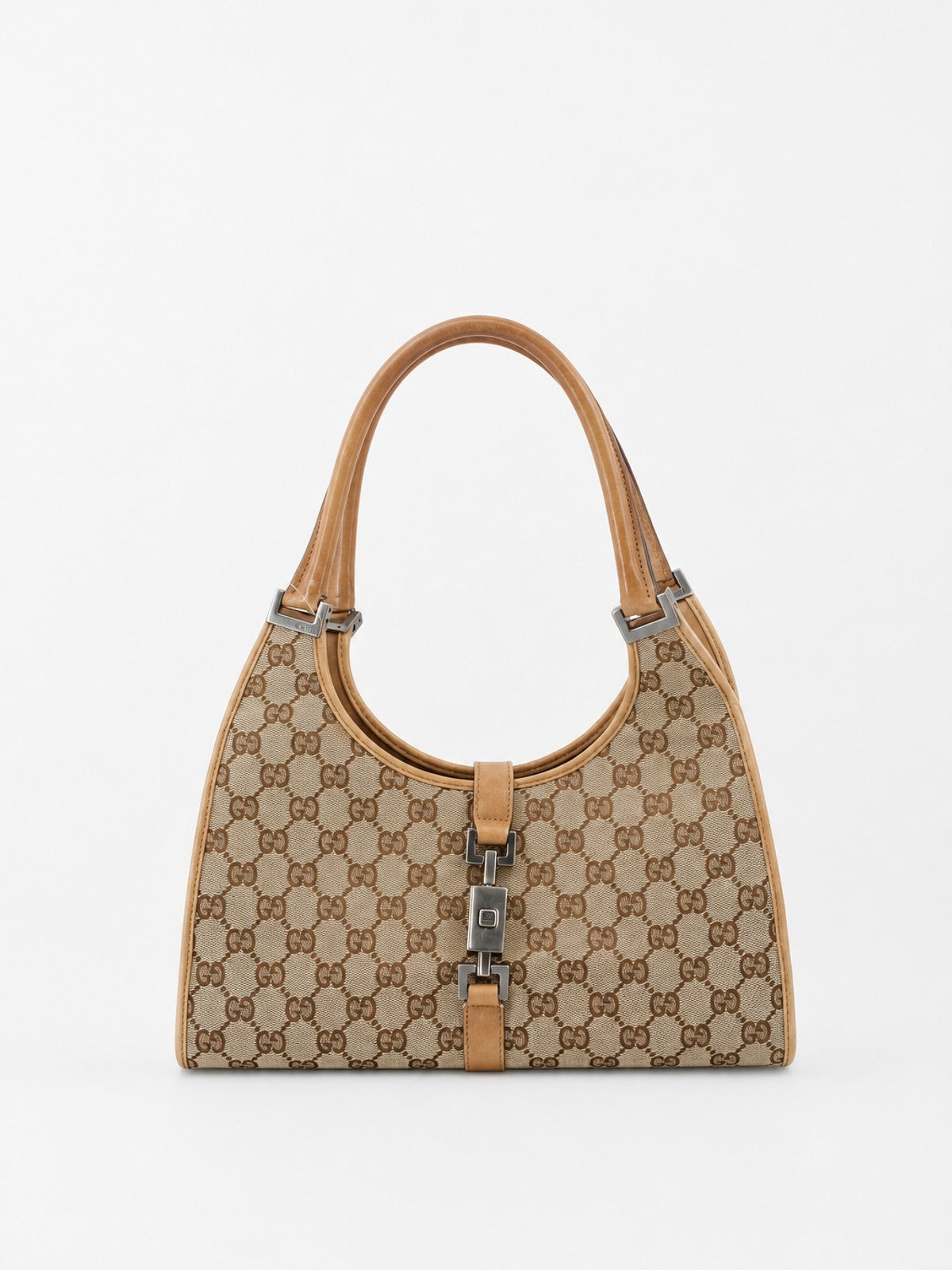 Gucci Medium Bardot Brown Canvas