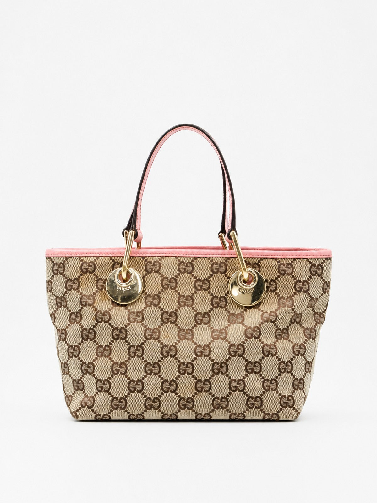 Gucci Hand Bag Brown Canvas