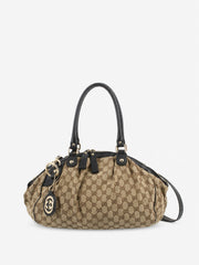 Gucci Shoulder Bag Brown Canvas