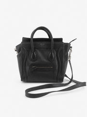 Celine Mini Luggage Black Leather