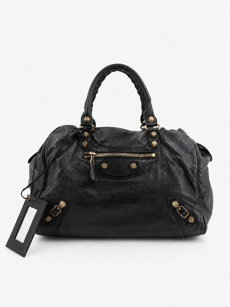 Balenciaga Shoulder Bag Black Leather