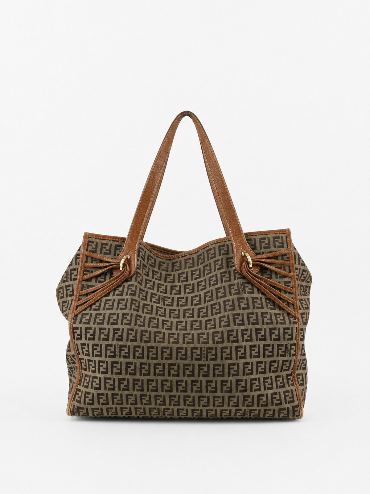 Fendi Shoulder Bag Brown Canvas