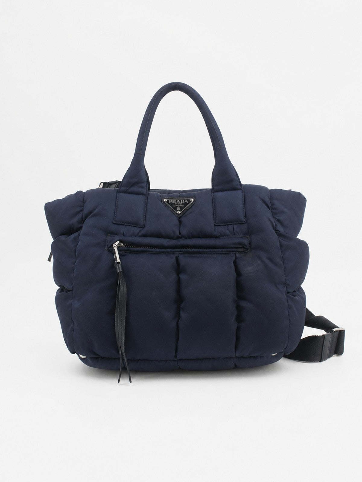 Prada Tote Bag Blue Fabric