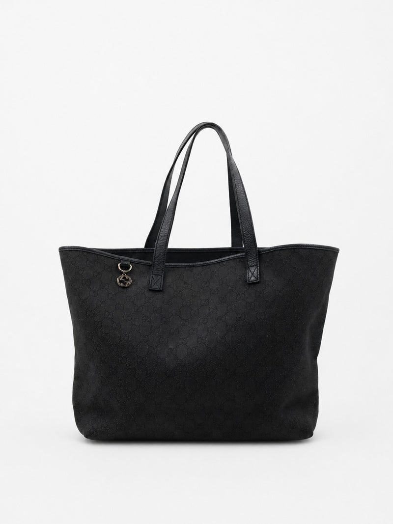 Gucci Tote Bag Black Canvas