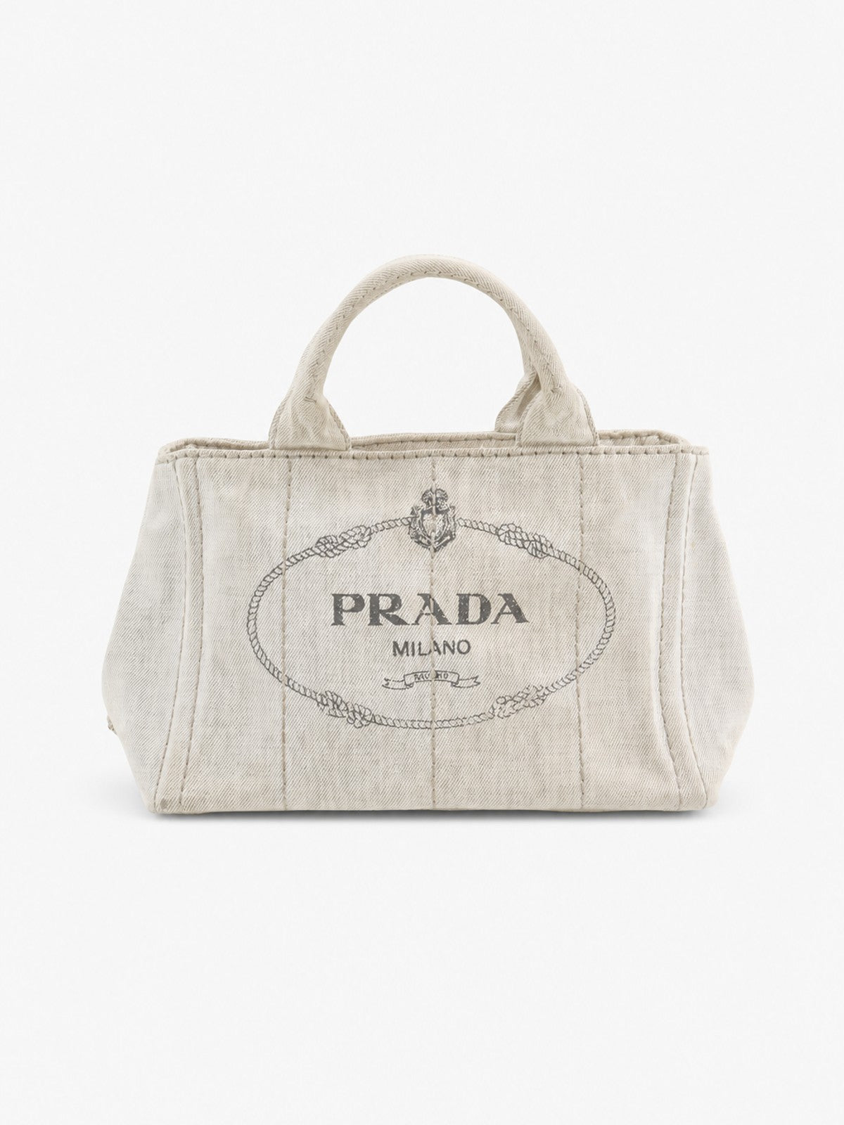 Prada Small Canapa Beige Canvas