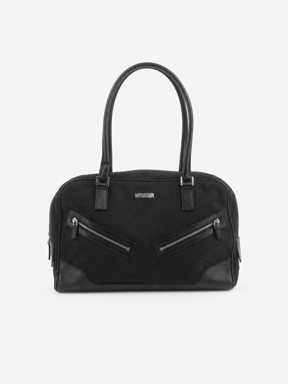 Gucci Shoulder Bag Black Canvas