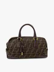 Fendi Hand Bag Brown Canvas