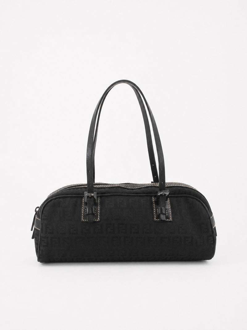 Fendi Hand Bag Black Canvas