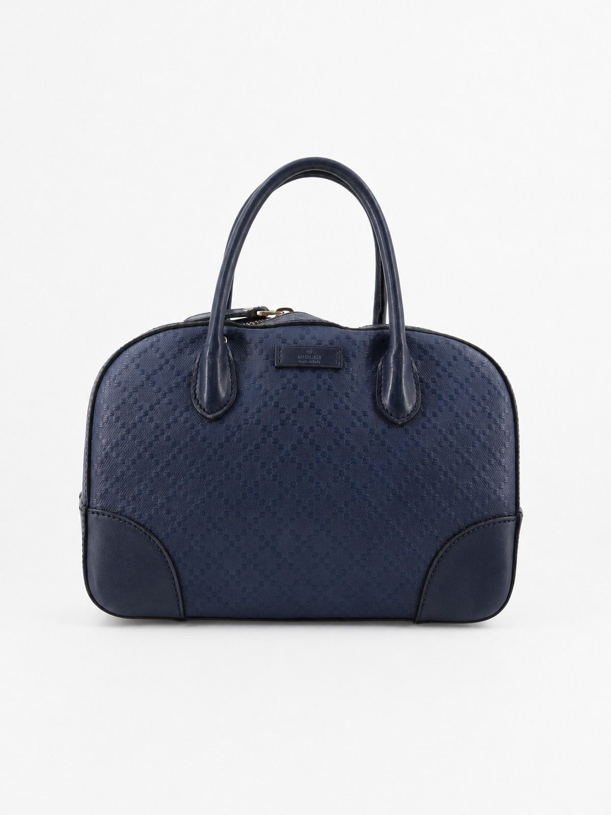 Gucci Hand Bag Blue Leather