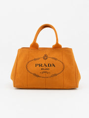 Prada Medium Canapa Orange Canvas