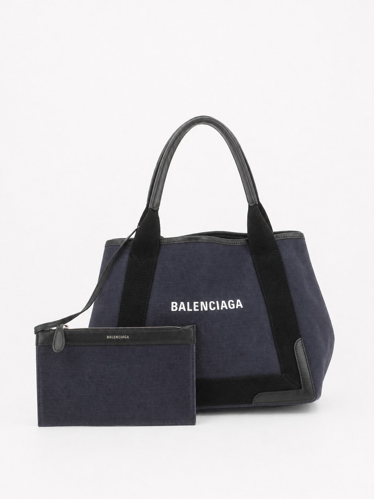 Balenciaga Hand Bag Blue Fabric