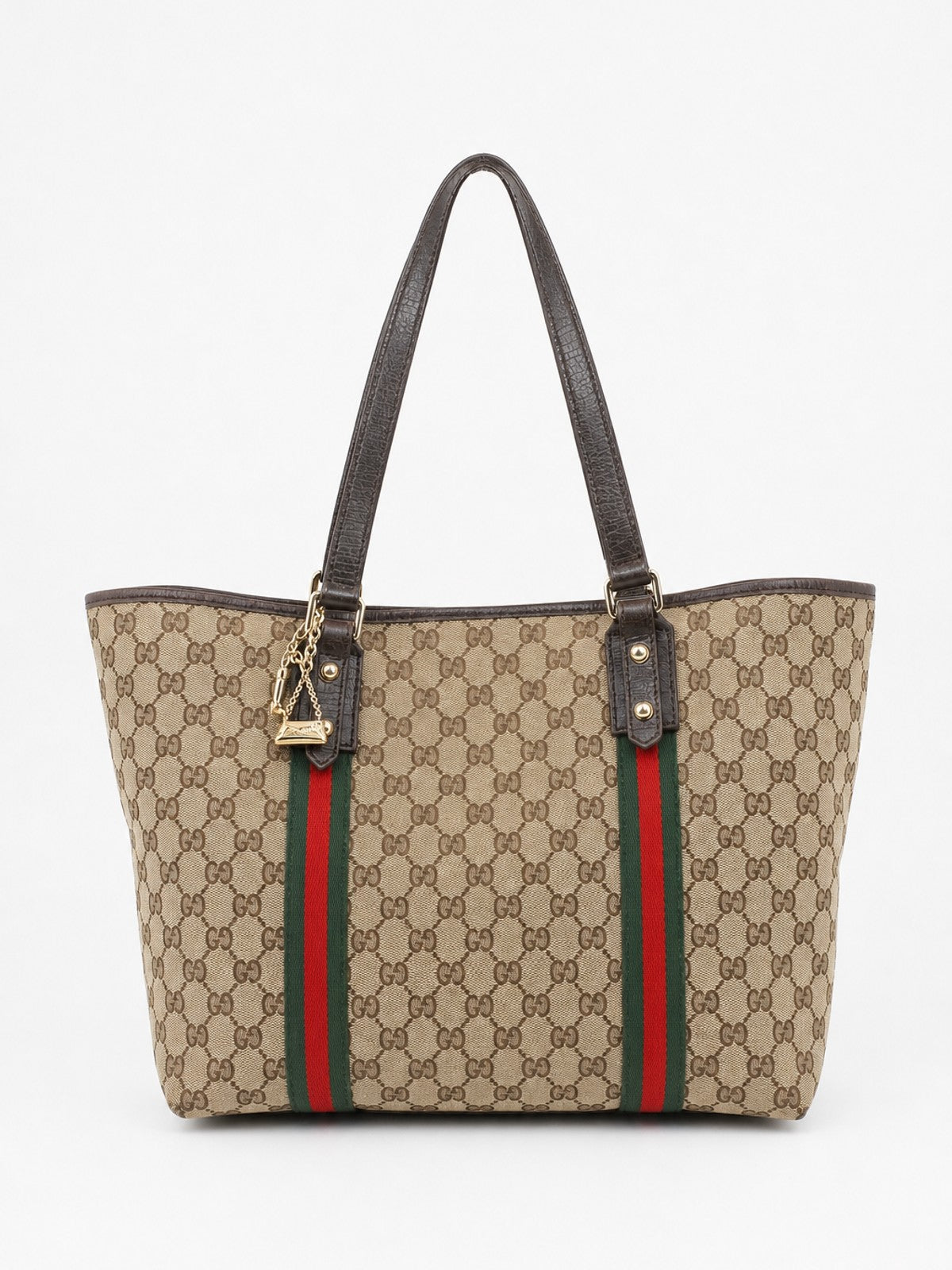 Gucci Tote Bag Brown Canvas