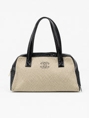 Chanel Shoulder Bag Beige Fabric
