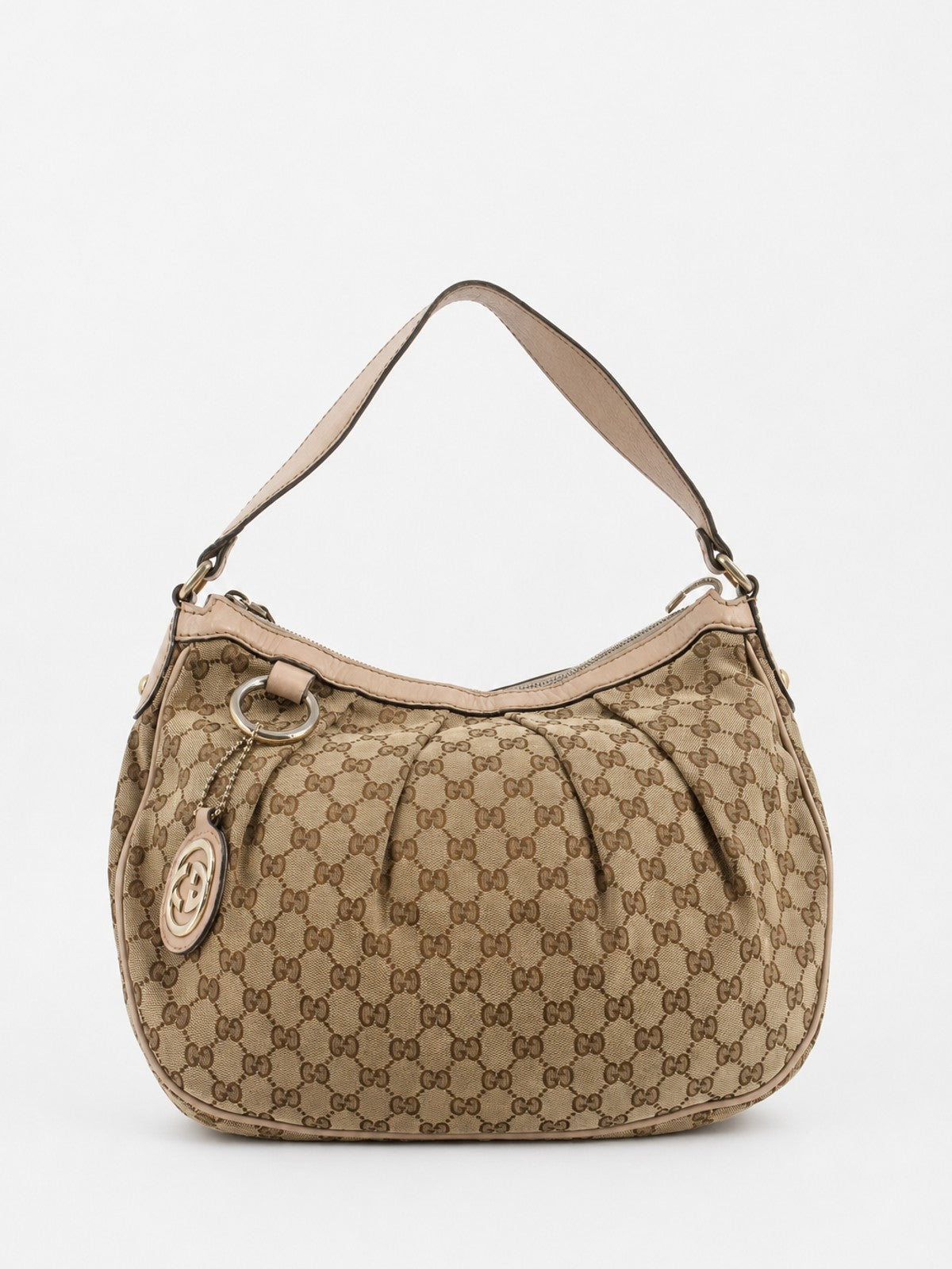 Gucci Sukey Hobo Brown Canvas