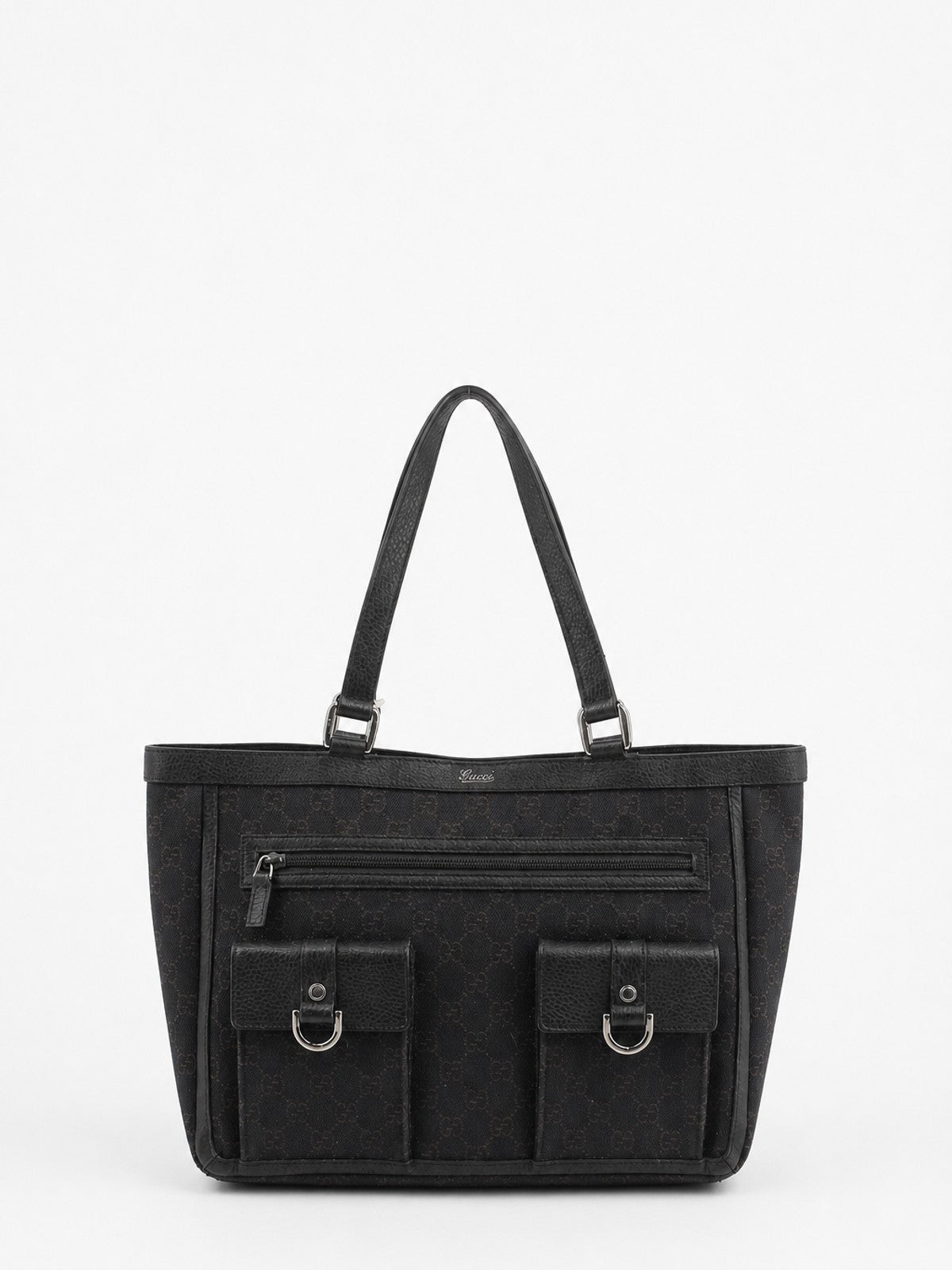 Gucci Shoulder Bag Brown Canvas