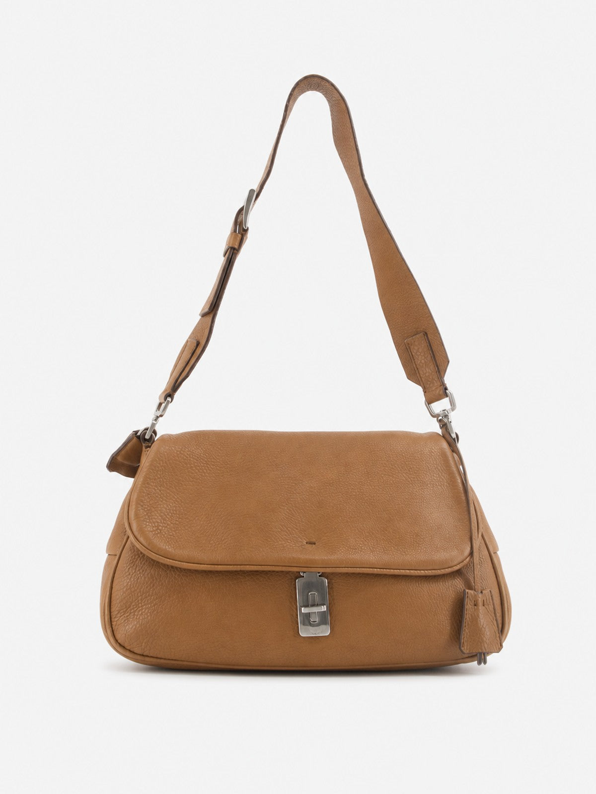Prada Shoulder Bag Brown Leather