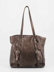 Prada Shoulder Bag Brown Leather