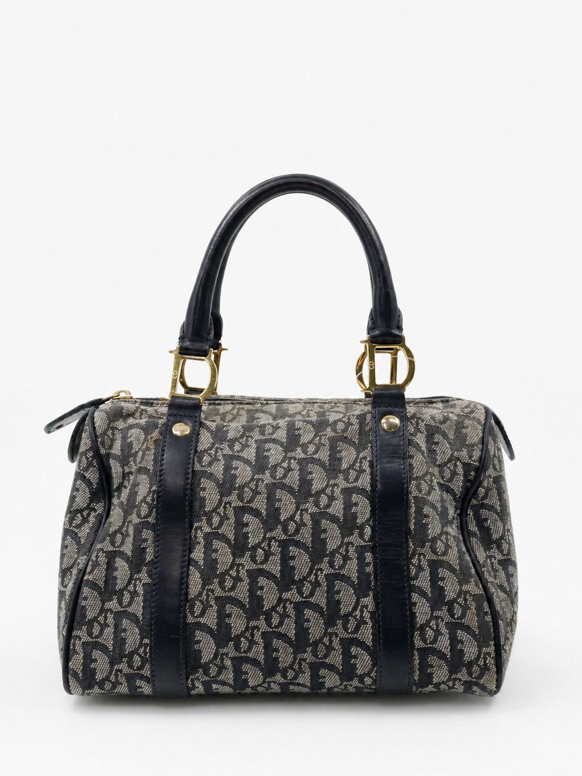 Christian Dior Boston 25 Blue Canvas