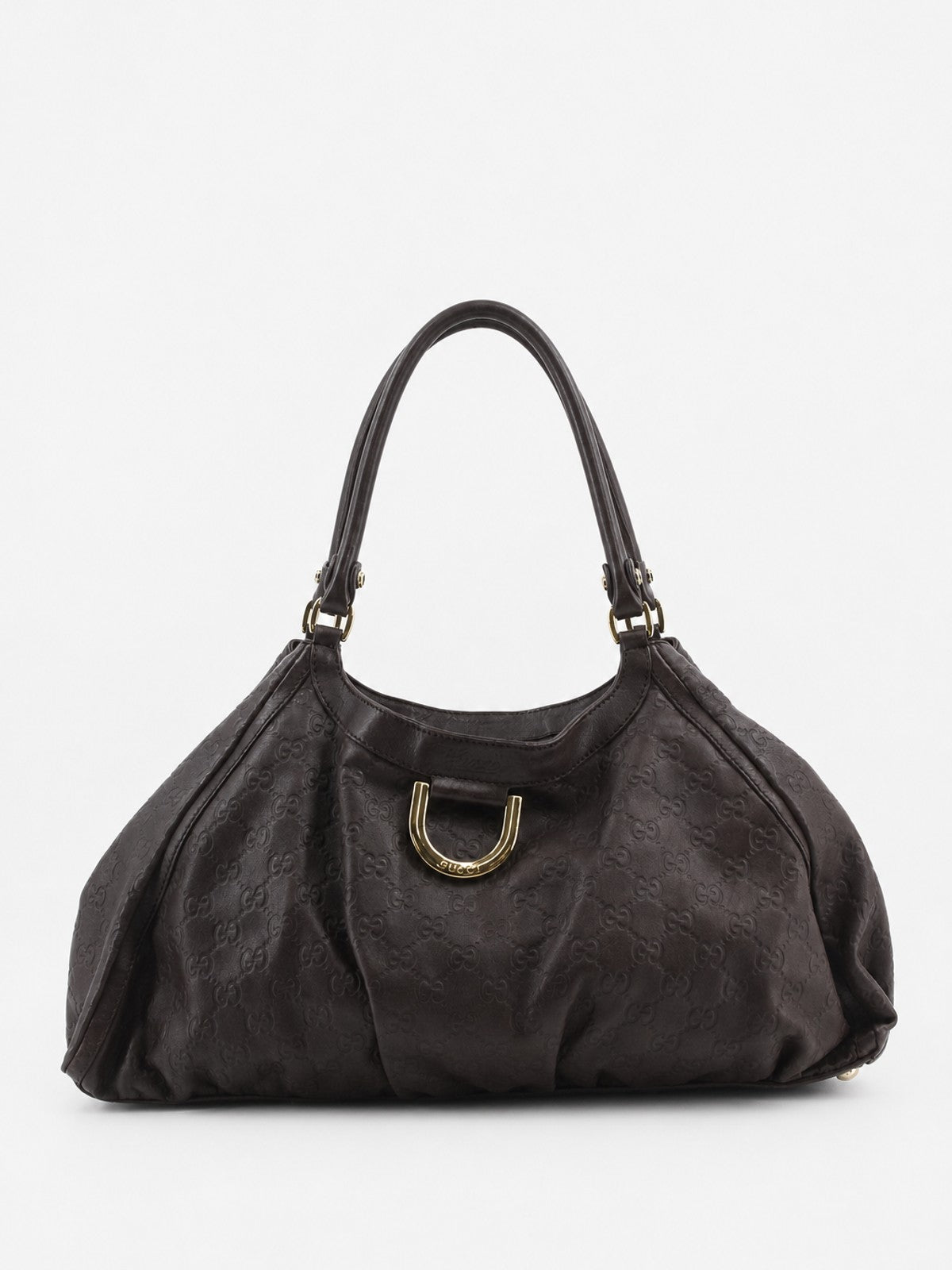 Gucci Abbey D-Ring Large Brown Leather